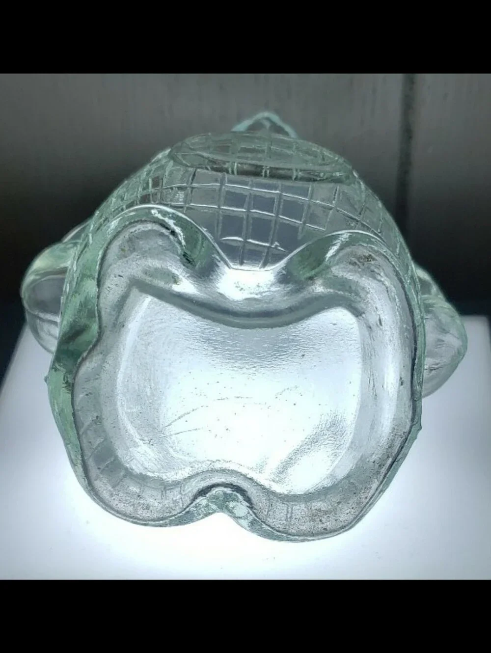 Vintage Glass Bear, Lidded Jar